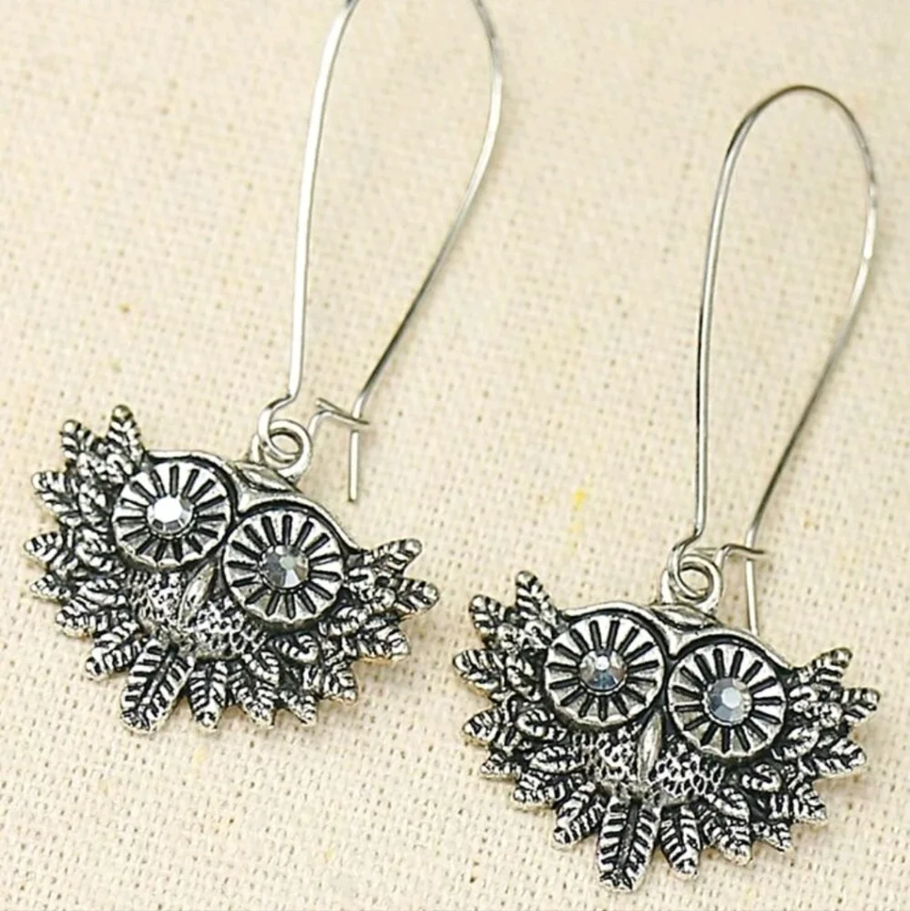 🔥LAST PAIR🔥 Owl Vintage Style Long Drop Earrings
